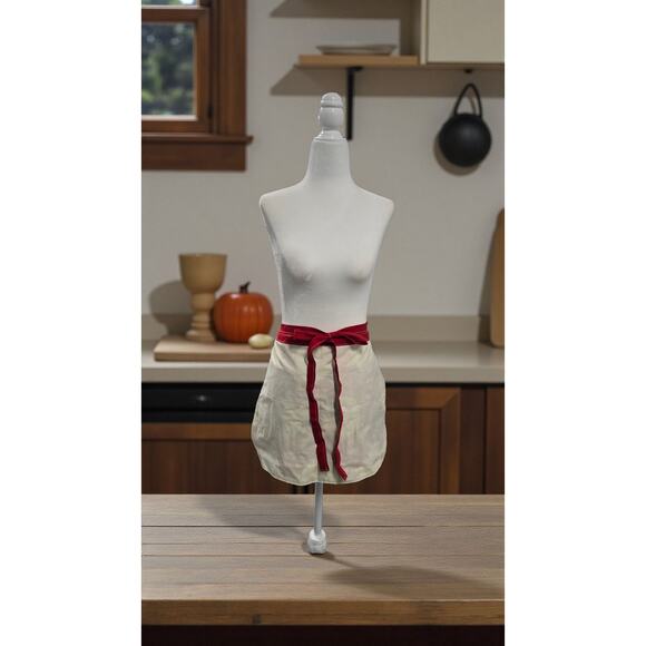 Handmade reversible cotton apron egg collector egg apron farmhouse rooster print - Picture 3 of 5